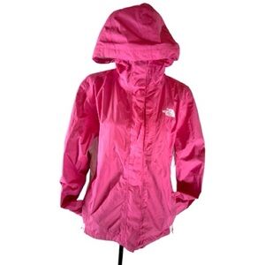 The‎ North Face Hyvent Pink Hooded Jacket / windbreaker/rain- Size small